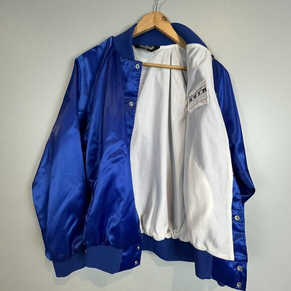 Wal-Mart Satin Vintage Baseball Jacket Risk Control Team Patch Size Medium - Picture 7 of 7